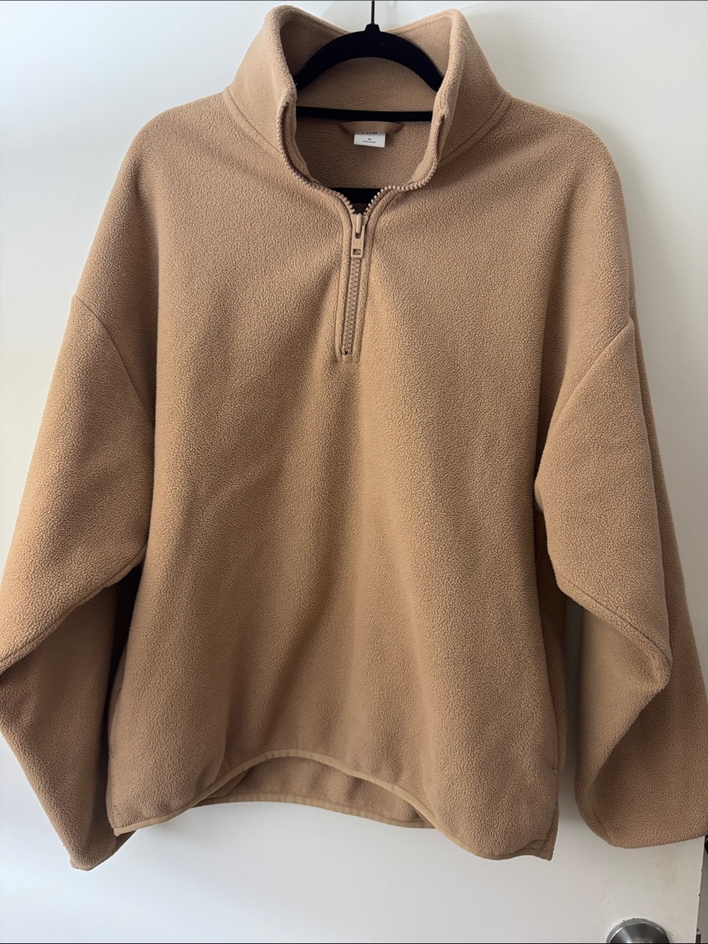 Women’s Aritzia TNA Half-Zip Fleece Pullover - Camel